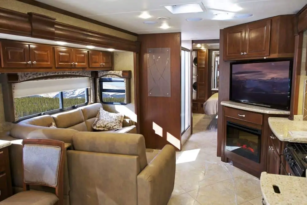 Inside of RV with slide out